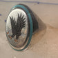 Eagle ring Navajo turquoise ring sterling silver size 13.50 women men