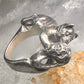 Cat Ring with ball of yarn band size 5 women girls