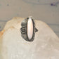 Long Mother of Pearl ring Navajo feather size 5.50 sterling silver women