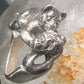 Cat Ring with ball of yarn band size 5 women girls