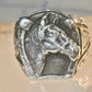 Horse ring Horseshoe band southwest cowgirl band ring size 7 Sterling silver women men