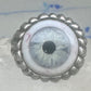 Glass Eye ring brutalist band size 10 sterling silver women men