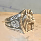Horse ring Horseshoe band southwest cowgirl band ring size 7 Sterling silver women men