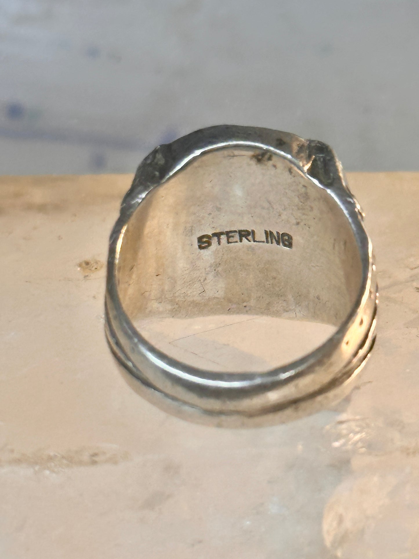 Horse ring Horseshoe band southwest cowgirl band ring size 7 Sterling silver women men