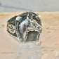 Horse ring Horseshoe band southwest cowgirl band ring size 7 Sterling silver women men