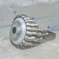 Glass Eye ring brutalist band size 10 sterling silver women men