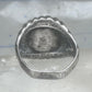 Glass Eye ring brutalist band size 10 sterling silver women men