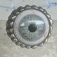 Glass Eye ring brutalist band size 10 sterling silver women men