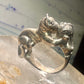 Cat Ring with ball of yarn band size 5 women girls