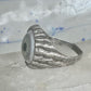 Glass Eye ring brutalist band size 10 sterling silver women men