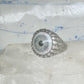 Glass Eye ring brutalist band size 10 sterling silver women men
