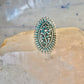 Zuni ring long turquoise flower petite point ring size 6.7 Sterling silver women