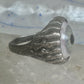 Glass Eye ring brutalist band size 10 sterling silver women men