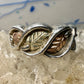 Black Hills Gold ring size 8 leaves sterling silver women