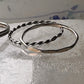Stacker ring 5 slender bands size 6 sterling silver women girls