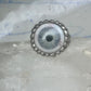Glass Eye ring brutalist band size 10 sterling silver women men