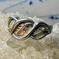 Black Hills Gold ring size 8 leaves sterling silver women
