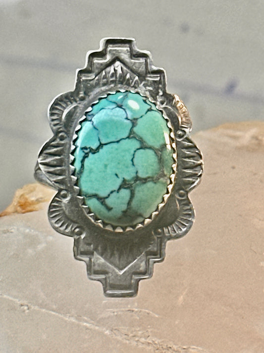 Navajo ring turquoise southwest size 7 Sterling silver women girls