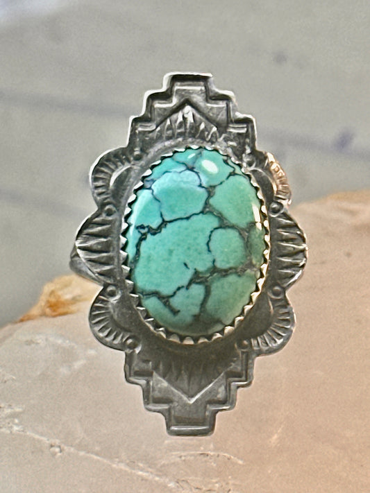 Navajo ring turquoise southwest size 7 Sterling silver women girls