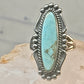 Long Navajo ring turquoise southwest size 6 Sterling silver women girls
