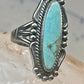 Long Navajo ring turquoise southwest size 6 Sterling silver women girls