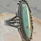 Long Navajo ring turquoise southwest size 6 Sterling silver women girls