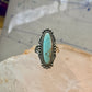 Long Navajo ring turquoise southwest size 6 Sterling silver women girls