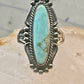 Long Navajo ring turquoise southwest size 6 Sterling silver women girls