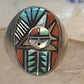 Zuni ring Angelina Laahty sun turquoise coral MOP Jet size 11.75 Sterling silver women men