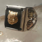 Black Hills Gold Ring wolf leaves size 10 sterling silver women men