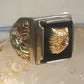Black Hills Gold Ring wolf leaves size 10 sterling silver women men