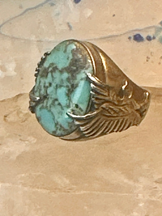 Eagle ring Navajo turquoise size 8.25 Sterling silver women men