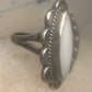 Long agate ring Navajo leaf leaves Size 8.25 sterling silver women