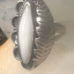 Long agate ring Navajo leaf leaves Size 8.25 sterling silver women