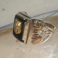 Black Hills Gold Ring wolf leaves size 10 sterling silver women men