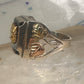 Black Hills Gold Ring wolf leaves size 10 sterling silver women men