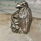 Bird ring Raven skull band size 9 sterling silver women men