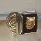 Black Hills Gold Ring wolf leaves size 10 sterling silver women men