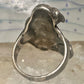 Bird ring Raven skull band size 9 sterling silver women men