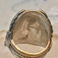 Eagle ring Navajo turquoise coral  size 8 Sterling silver women men