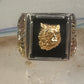Black Hills Gold Ring wolf leaves size 10 sterling silver women men