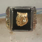 Black Hills Gold Ring wolf leaves size 10 sterling silver women men