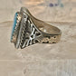 Phoenix ring Navajo turquoise mudman sun size 10 Sterling silver women men