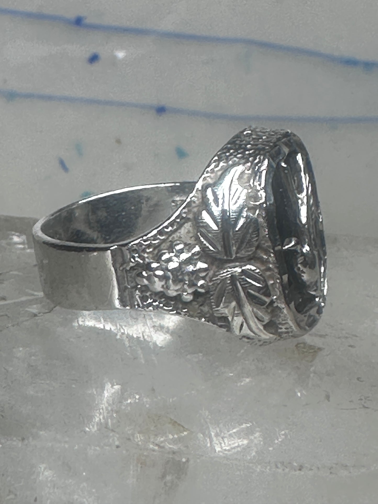 Duck Black Hills Gold ring Onyx size 10.75 sterling silver women men
