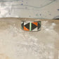 Zuni ring turquoise mop coral band turquoise size 5 sterling silver women girls