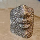 Sonia Bitton ring Face band CZ size 4.50 pinky Sterling silver women