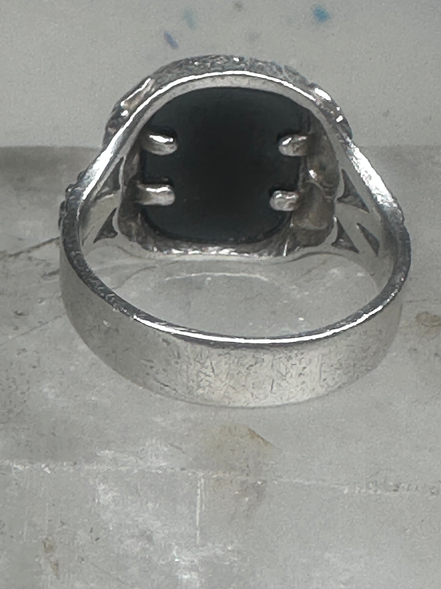 Duck Black Hills Gold ring Onyx size 10.75 sterling silver women men