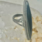 Long Onyx Ring southwest size 4.75 sterling silver women