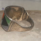 Zuni ring turquoise mop coral band turquoise size 5 sterling silver women girls