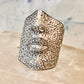 Sonia Bitton ring Face band CZ size 4.50 pinky Sterling silver women